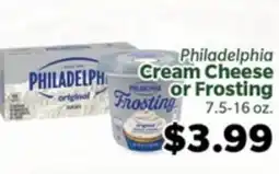 Living Fresh Market Philadelphia Cream Cheese or Frosting offer