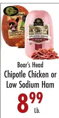 Garden Fresh Market Boar's Head Chipotle Chicken or Low Sodium Ham offer