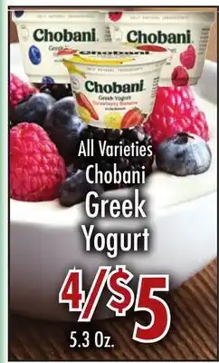 Garden Fresh Market All Varieties Chobani Greek Yogurt offer
