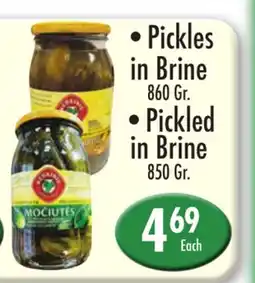 Garden Fresh Market Pickles in Brine 860 Gr. Pickled in Brine 850 Gr offer