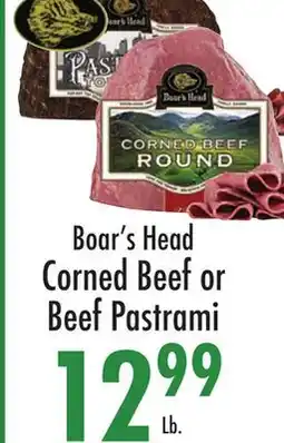 Garden Fresh Market Boar's Head Corned Beef or Beef Pastrami offer
