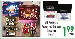 Garden Fresh Market Dovgan Plombir Ice Cream Cones, All Varieties Preserved Harvest Frozen Fruit offer