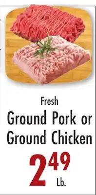 Garden Fresh Market Fresh Ground Pork or Ground Chicken offer