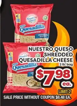 Torres Supermercado NUESTRO QUESO SHREDDED QUESADILLA CHEESE offer