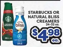 Torres Supermercado STARBUCKS OR NATURAL BLISS CREAMERS offer