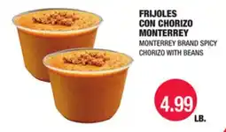 Carnicerias Jimenez MONTERREY BRAND SPICY CHORIZO WITH BEANS offer