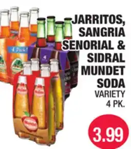 Carnicerias Jimenez JARritos, Sangria Senorial & Sidral Mundet Soda Variety offer