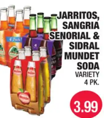 Carnicerias Jimenez JARritos, Sangria Senorial & Sidral Mundet Soda Variety offer