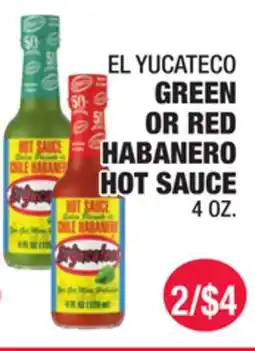 Carnicerias Jimenez EL YUCATECO GREEN OR RED HABANERO HOT SAUCE offer