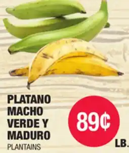 Carnicerias Jimenez PLATANO MACHO VERDE Y MADURO offer