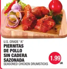 Carnicerias Jimenez U.S. GRADE A PIERNITAS DE POLLO SIN CADERA SAZONADA offer