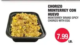 Carnicerias Jimenez MONTERREY BRAND SPICY CHORIZO WITH EGG offer