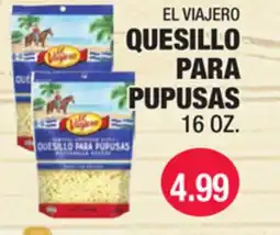 Carnicerias Jimenez EL VIAJERO QUESILLO PARA PUPUSAS offer