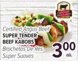 Cermak Fresh Market Certified Angus Beef SUPER TENDER BEEF KABOBS offer
