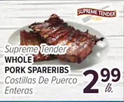 Cermak Fresh Market Supreme Tender WHOLE PORK SPARERIBS offer