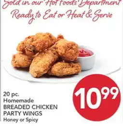 Pete's Fresh Market 20 pc. Homemade BREADED CHICKEN PARTY WINGS offer