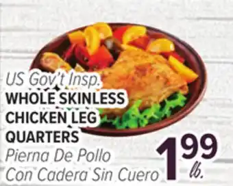 Cermak Fresh Market US Gov't Insp. WHOLE SKINLESS CHICKEN LEG QUARTERS offer