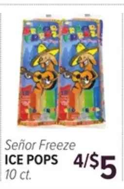 Cermak Fresh Market Señor Freeze ICE POPS offer