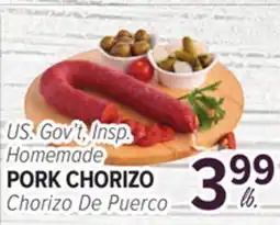Cermak Fresh Market U.S. Gov't, Insp. Homemade PORK CHORIZO offer