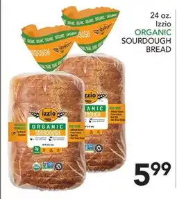 Pete's Fresh Market 24 oz. Izzio ORGANIC SOURDOUGH BREAD offer