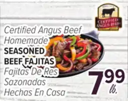 Cermak Fresh Market Certified Angus Beef Homemade SEASONED BEEF FAJITAS offer