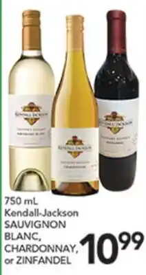 Pete's Fresh Market 750 mL Kendall-Jackson SAUVIGNON BLANC, CHARDONNAY, or ZINFANDEL offer