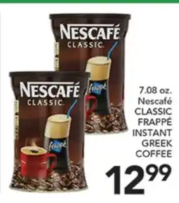 Pete's Fresh Market Nescafé CLASSIC FRAPPÉ INSTANT GREEK COFFEE offer