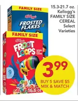 Pete's Fresh Market Kellogg's FAMILY SIZE CEREAL offer