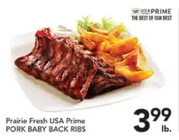Pete's Fresh Market Prairie Fresh USA Prime PORK BABY BACK RIBS offer