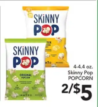 Pete's Fresh Market 4-4.4 oz. Skinny Pop POPCORN offer