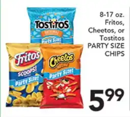 Pete's Fresh Market Fritos, Cheetos, or Tostitos PARTY SIZE CHIPS offer