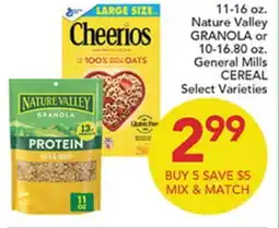 Pete's Fresh Market 11-16 oz. Nature Valley GRANOLA or 10-16.80 oz. General Mills CEREAL offer