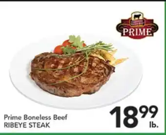 Pete's Fresh Market Prime Boneless Beef RIBEYE STEAK offer