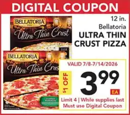 Pete's Fresh Market 12 in. Bellatoria ULTRA THIN CRUST PIZZA offer
