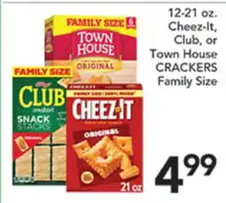 Pete's Fresh Market 12-21 oz. Cheez-It, Club, or Town House CRACKERS Family Size offer