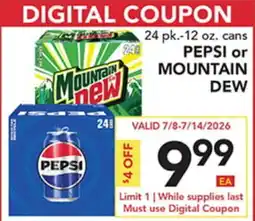 Pete's Fresh Market PEPSI or MOUNTAIN DEW offer