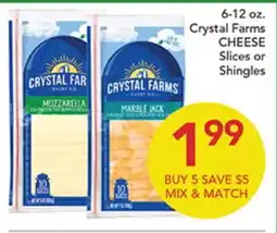 Pete's Fresh Market Crystal Farms CHEESE Slices Or Shingles offer