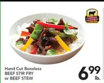 Pete's Fresh Market Hand Cut Boneless BEEF STIR FRY or BEEF STEW offer