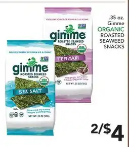 Pete's Fresh Market Gimme ORGANIC ROASTED SEAWEED SNACKS offer