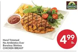 Pete's Fresh Market Hand Trimmed No Antibiotics Ever Boneless Skinless CHICKEN BREAST offer
