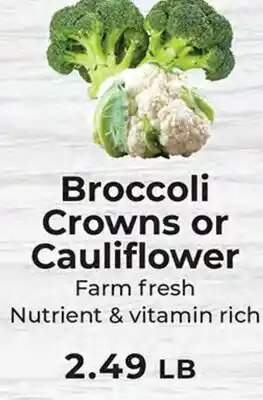 Sunset Foods Broccoli Crowns or Cauliflower offer