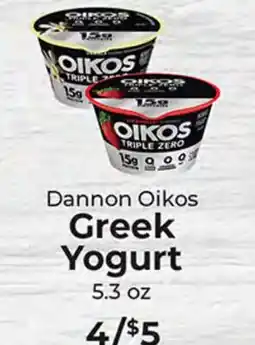 Sunset Foods Dannon Oikos Greek Yogurt offer