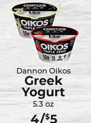 Sunset Foods Dannon Oikos Greek Yogurt offer