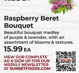 Sunset Foods Raspberry Beret Bouquet offer