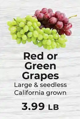 Sunset Foods Red or Green Grapes offer