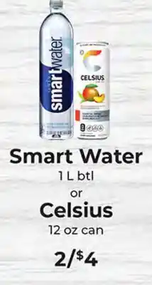 Sunset Foods Smart Water 1 L btl or Celsius 12 oz can offer