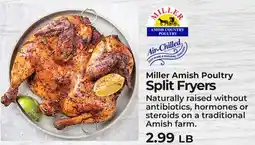 Sunset Foods Miller Amish Poultry Split Fryers offer