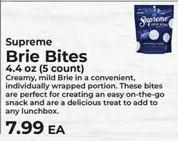 Sunset Foods Supreme Brie Bites offer