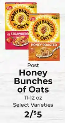 Sunset Foods Post Honey Bunches of Oats offer