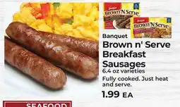 Sunset Foods Banquet Brown n' Serve Breakfast Sausages offer